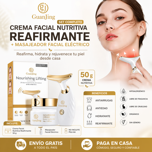 Crema Facial Nutritiva + Masajeador Facial