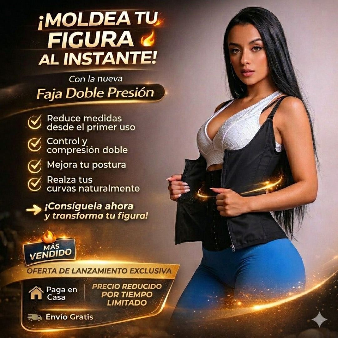 Faja Doble Presión Moldeadora – Reduce y Define tu Figura al Instante ✨