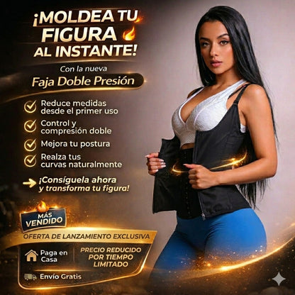 Faja Doble Presión Moldeadora – Reduce y Define tu Figura al Instante ✨